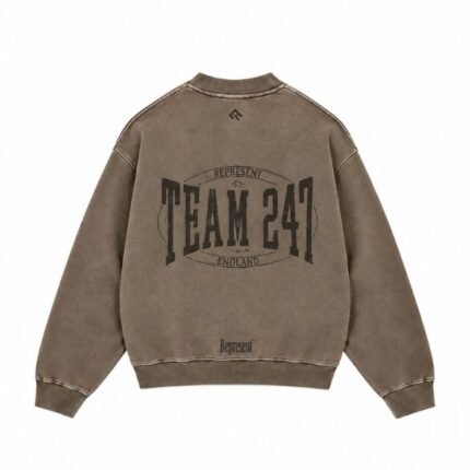 247 X EVERLAST TRAINING CAMP BOXY SWEATER WASHED BROWN