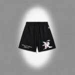 Black Represent Shorts front view for men