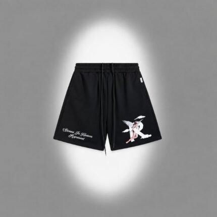 Black Represent Shorts front view for men