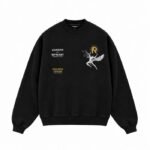 ICARUS SWEATER JET BLACK oversized heavyweight cotton sweater
