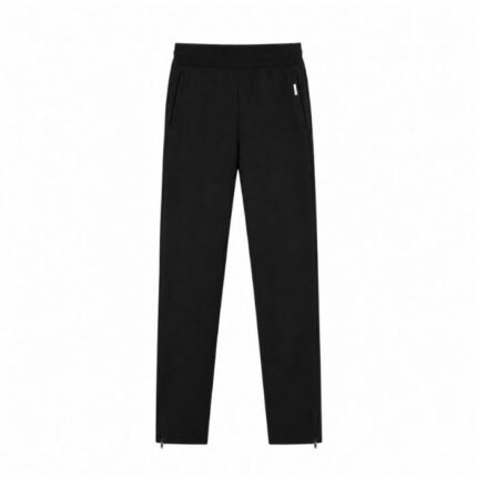INTARSIA INITIAL SWEATPANT OFF BLACK front view