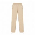 INTARSIA INITIAL SWEATPANT WHEAT front view