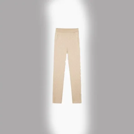 INTARSIA INITIAL SWEATPANT WHEAT