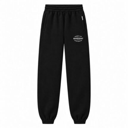 Represent Owners Club Stamp Sweatpant Jet Black front view