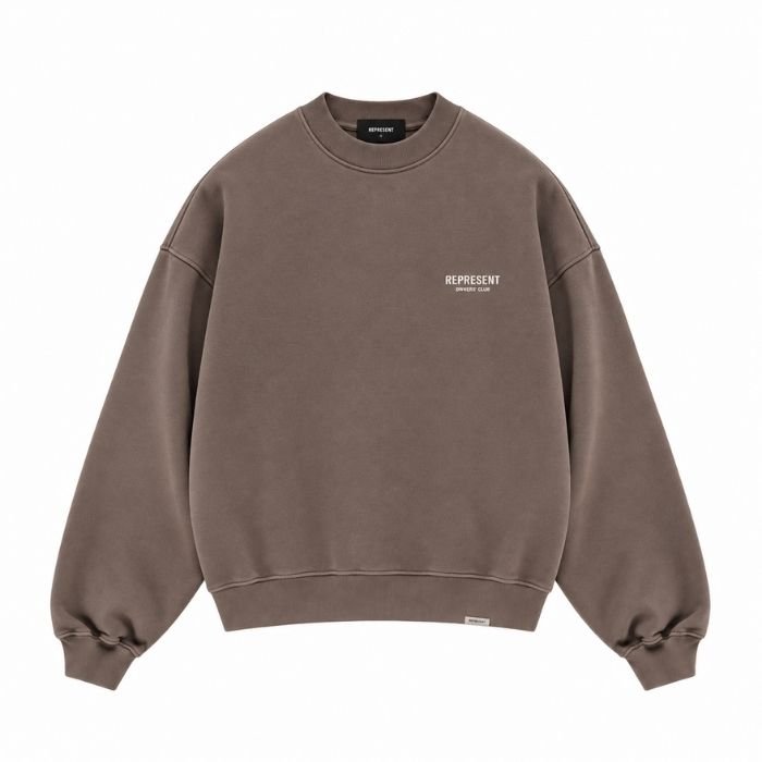 Represent Owners Club Sweater FOG Represent Owners Club Sweater FOG front view
