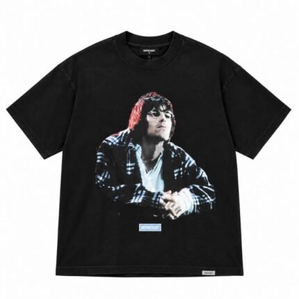 Represent Liam Gallagher T Shirt front view featuring iconic Liam Gallagher inspired graphic design and premium streetwear style