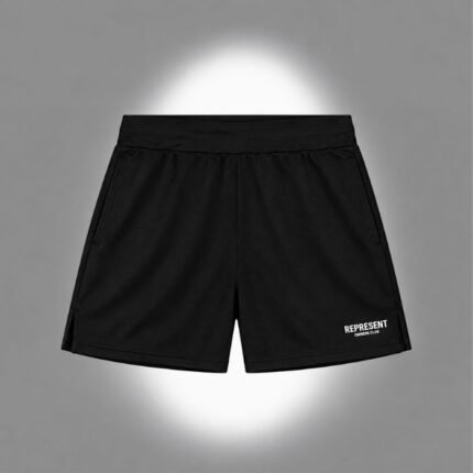 Represent Swim Shorts Black front view