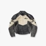 Represent X Belstaff Leather Race Jacket front view