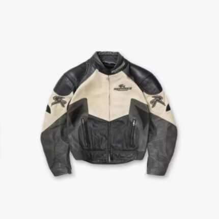 Represent X Belstaff Leather Race Jacket front view