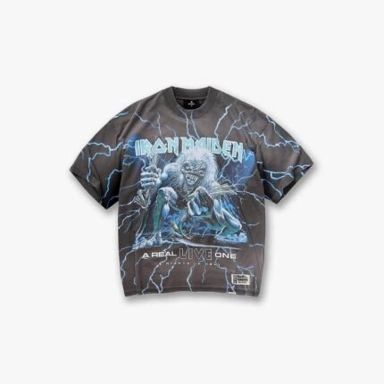 Represent X Iron Maiden A Real Live One T-Shirt front graphic design