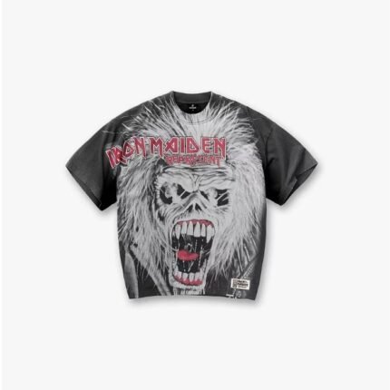 Represent X Iron Maiden British Metal T-Shirt featuring a bold British Metal graphic design on the front