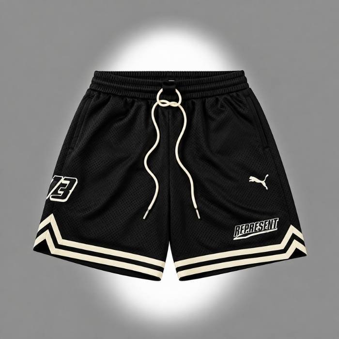Represent X Puma Shorts Front View Represent X Puma Shorts front view