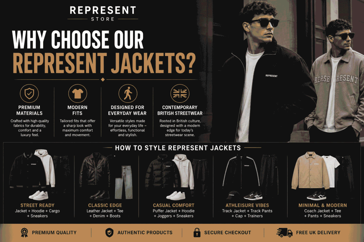 Why Choose Our Represent Jackets | Premium British Streetwear UK