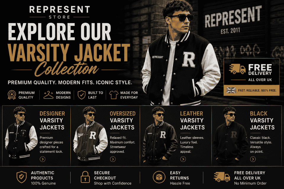 Explore Our Varsity Jacket Collection | Designer, Oversized, Leather & Black Varsity Jackets UK