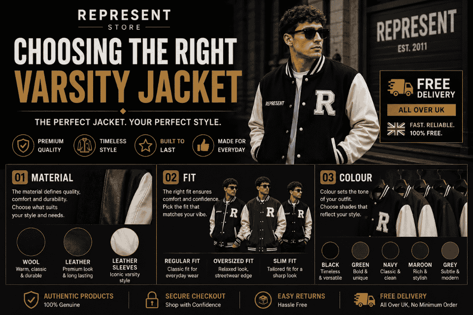 Choosing the Right Varsity Jacket | Material, Fit & Colour Guide UK