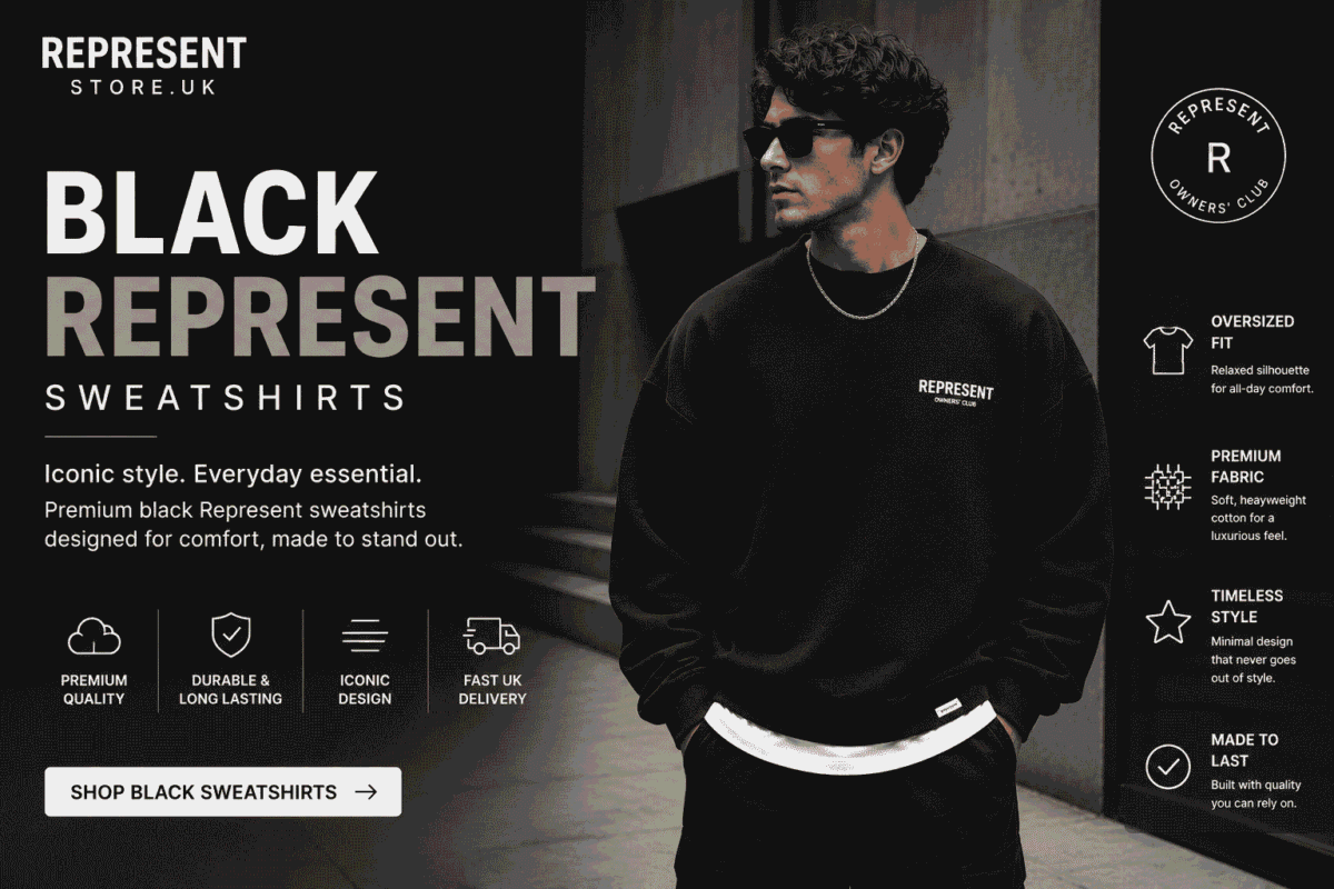 Black Represent Sweatshirts