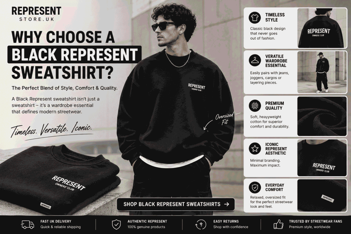 Styling Oversized Represent Sweatshirts | UK Streetwear Style Guide