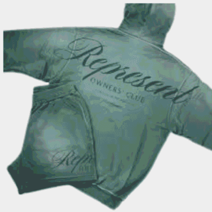 Represent 'Owners Club' Tracksuit - Vintage Green front view.