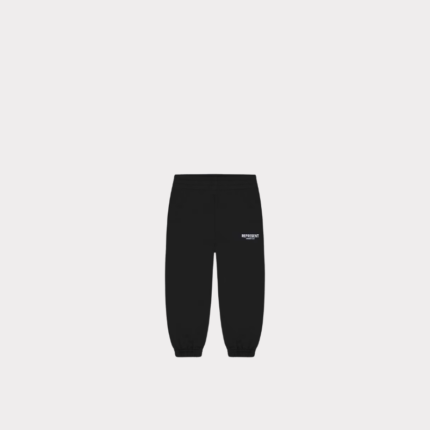 Black parachute pants front view showing the relaxed fit and overall leg shape.