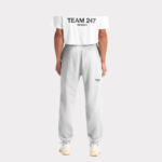 Grey cargo pants back view