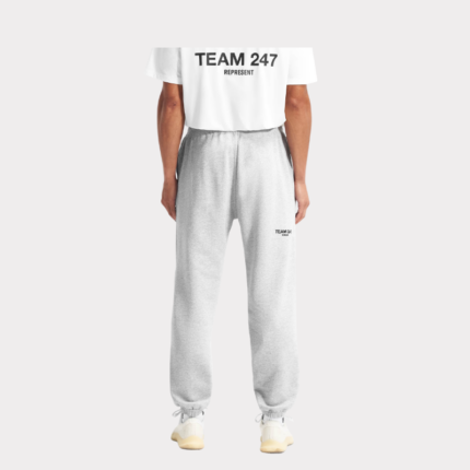 Grey cargo pants back view