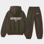 Mocha Represent Tracksuit back view.