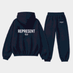 Navy Represent Tracksuit back view.