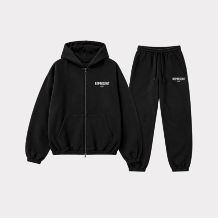 Represent Black Tracksuit front view