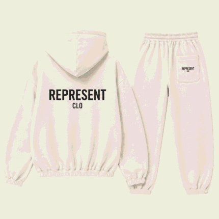 Represent Cream Tracksuit back view