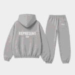 Represent Grey Tracksuit back view.