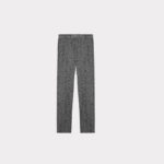Slim tailored pants front view showing the closer fit and clean leg shape.