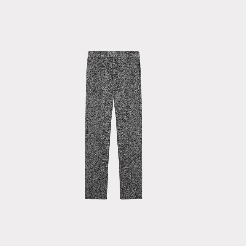 Slim Tailored Pants – Front View Slim tailored pants front view showing the closer fit and clean leg shape.