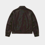Represent Sunfade Leather Jacket Brown back view for men