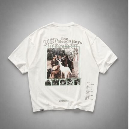 Represent White T Shirt back view