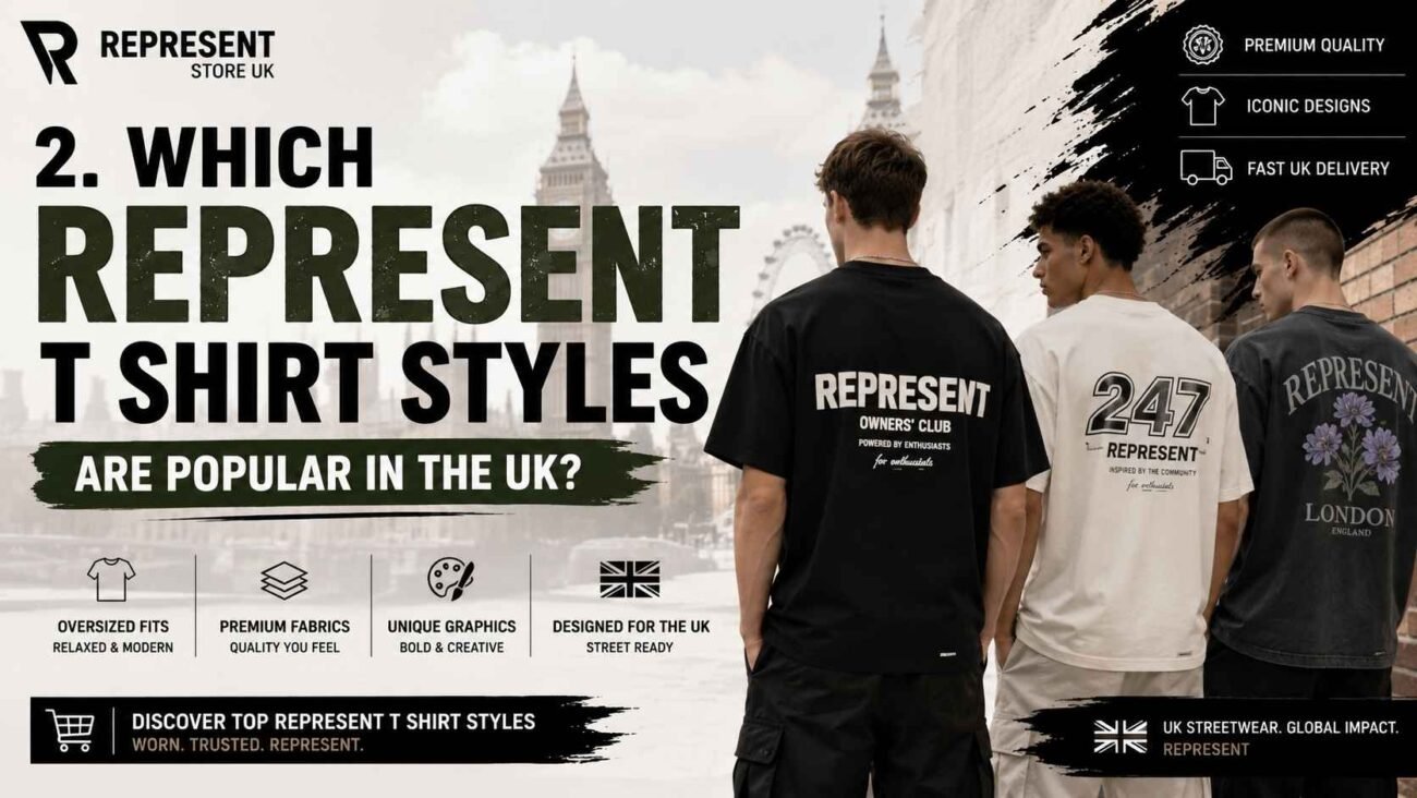 Popular Represent T Shirt styles for men in the UK