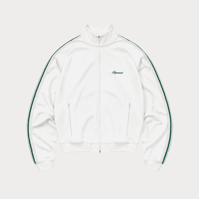 Represent Track Star Jacket White – Front Represent Track Star Jacket White front view for men