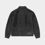Represent Leather Jacket Black back view for men
