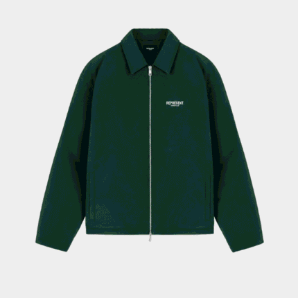 Represent Coach Jacket Green front view for men