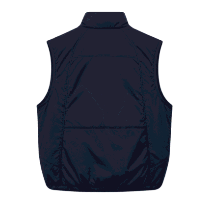 Represent Navy Puffer Jacket back view for men