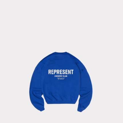 Blue hooded sweatshirt front view with hood detail