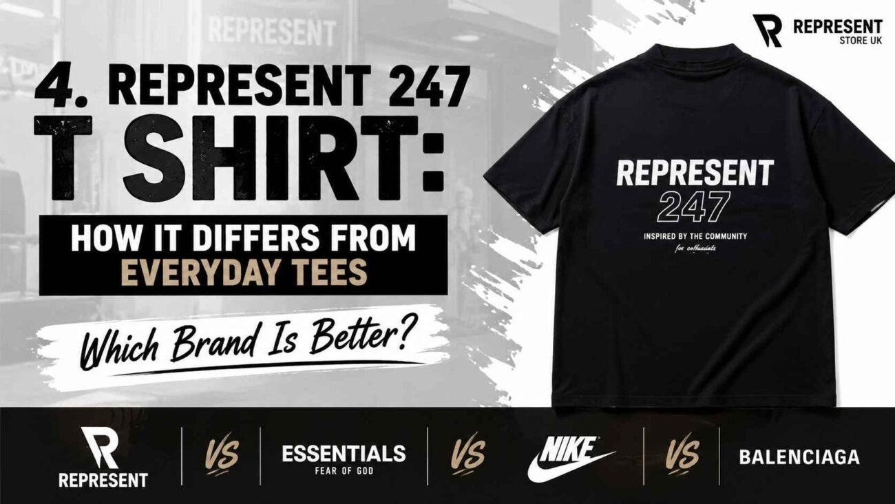 Represent 247 T Shirt compared with everyday men's tees