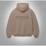 Represent Hoodie Brown back view