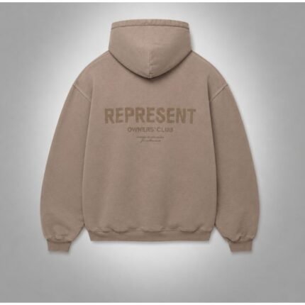 Represent Hoodie Brown back view