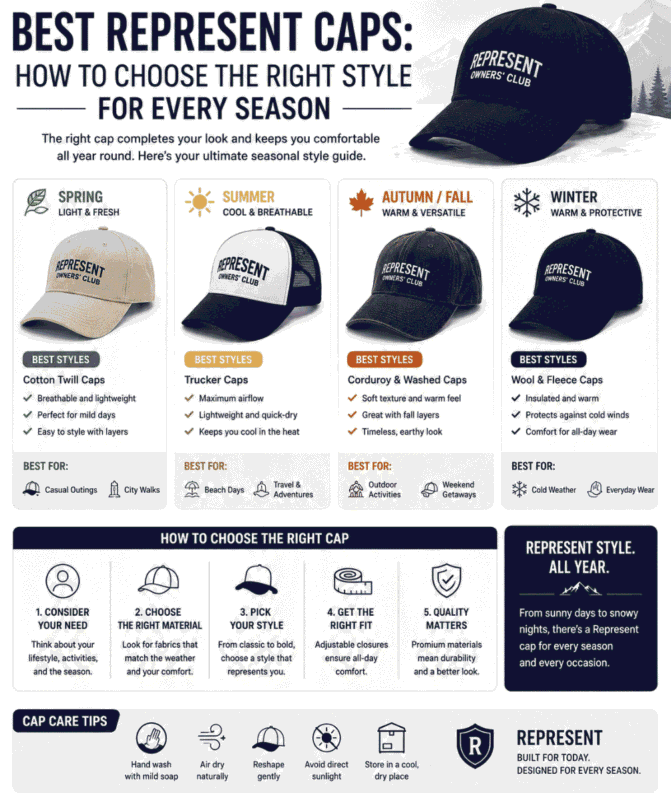 Best Represent Caps – How to Choose the Right Style for Every Season