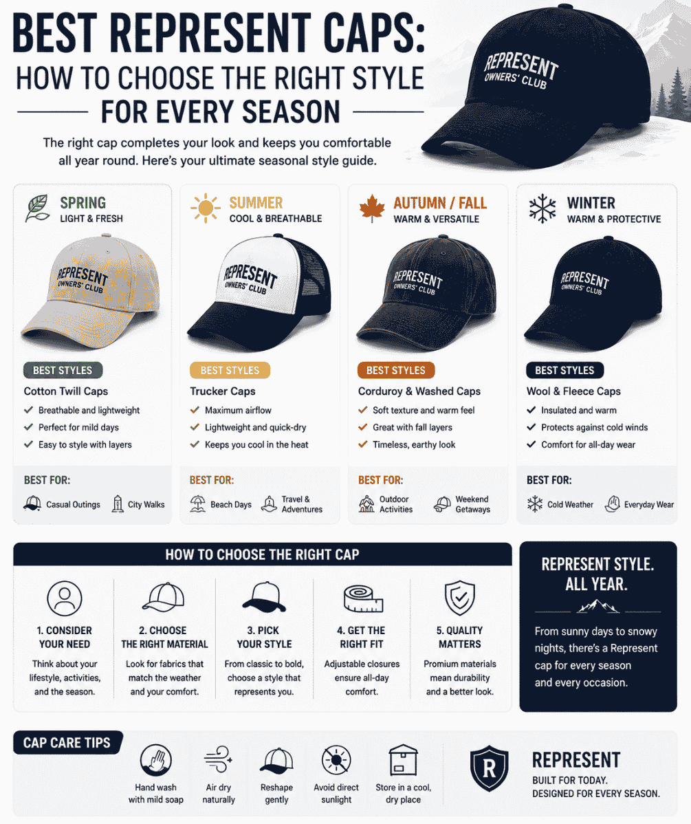 Best Represent Caps – How to Choose the Right Style for Every Season