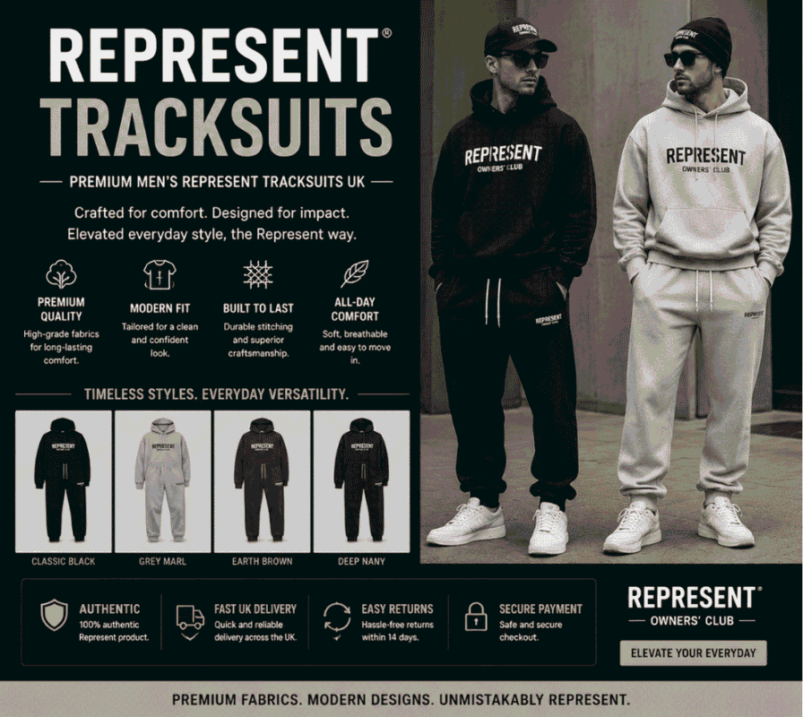 Represent Tracksuits – Premium Men's Represent Tracksuits UK