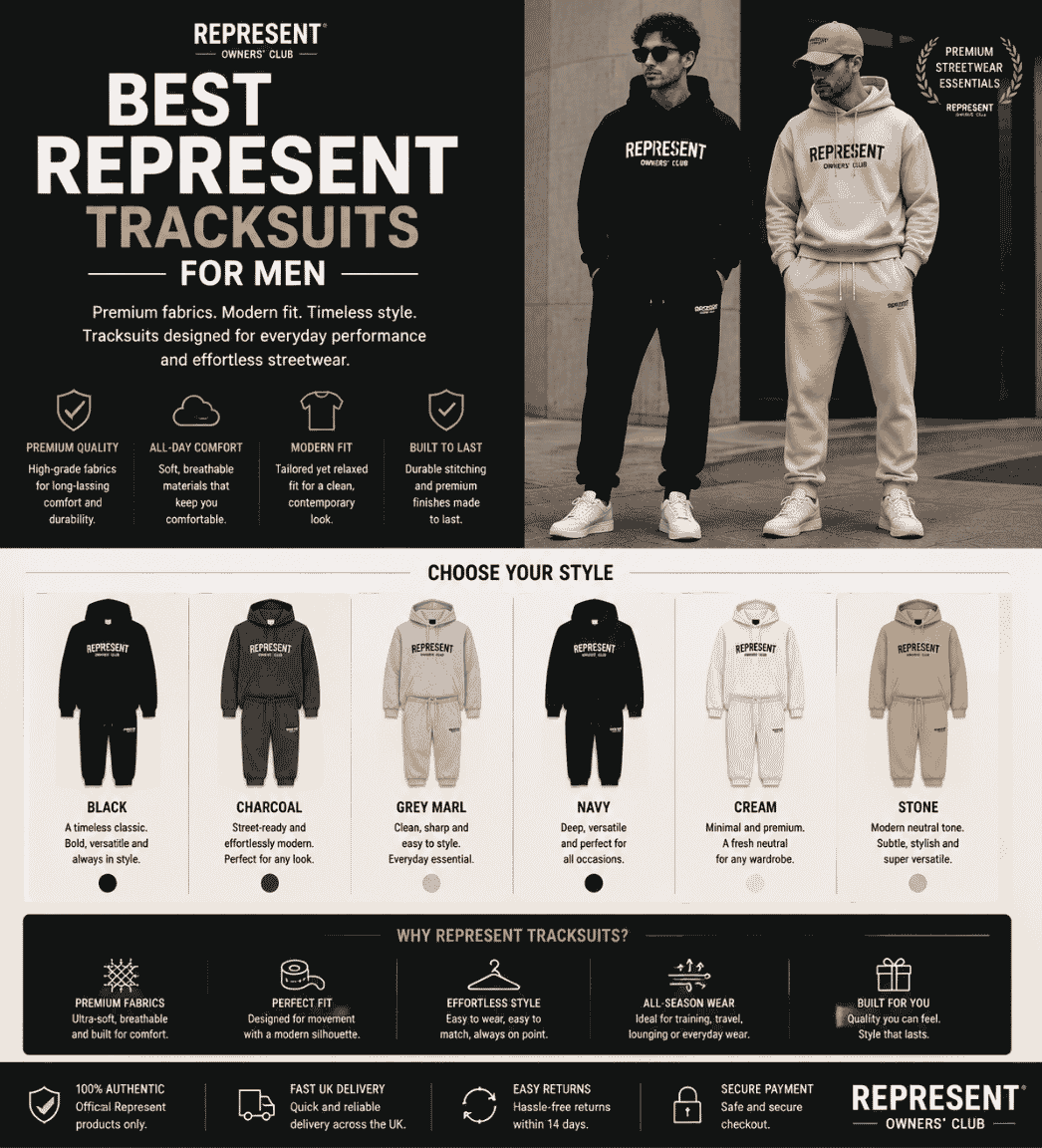 Best Represent Tracksuits for Men – Premium Streetwear Collection