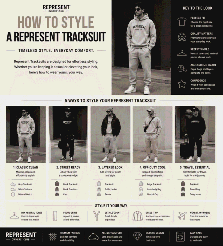How to Style a Represent Tracksuit – Men's Streetwear Style Guide
