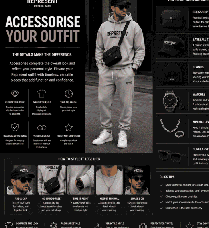 Accessorise Your Outfit – Represent Streetwear Styling Guide