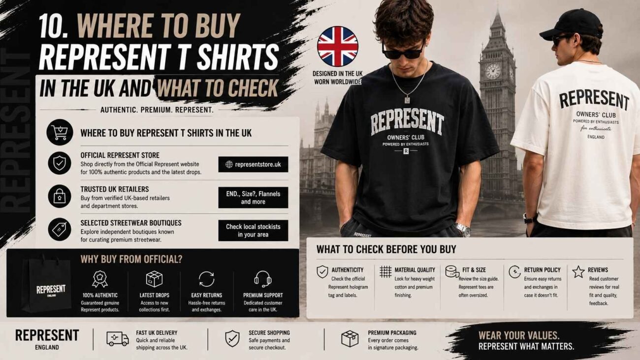 Where to buy Represent T Shirts in the UK and what to check before buying